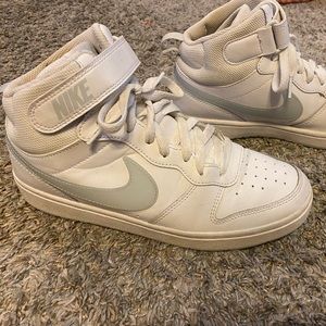 Nike high rise with Velcro- blue Nike sign